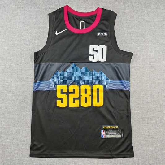Denver Nuggets #50 Aaron Gordon Nuggets 50 Black City s-xxl Style 2