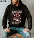 Depression picked the wrong villain racoon illustration shirt