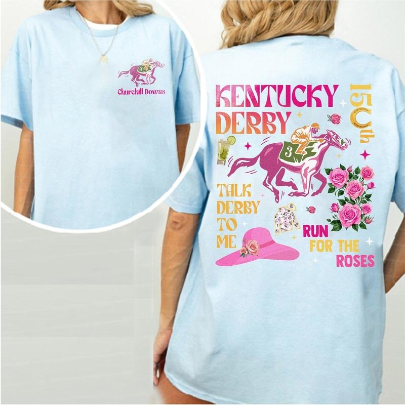 Derby Vibes Comfort Color Shirt, Kentucky Derby Shirt, Kentucky Derby Horse Racing Tee, Talk Derby to Me Shirt, Women Derby T-shirts, Run for the Roses
