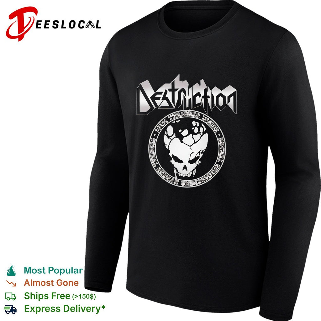 Destruction 100 thrasher inside original German underground thrash skull shirt