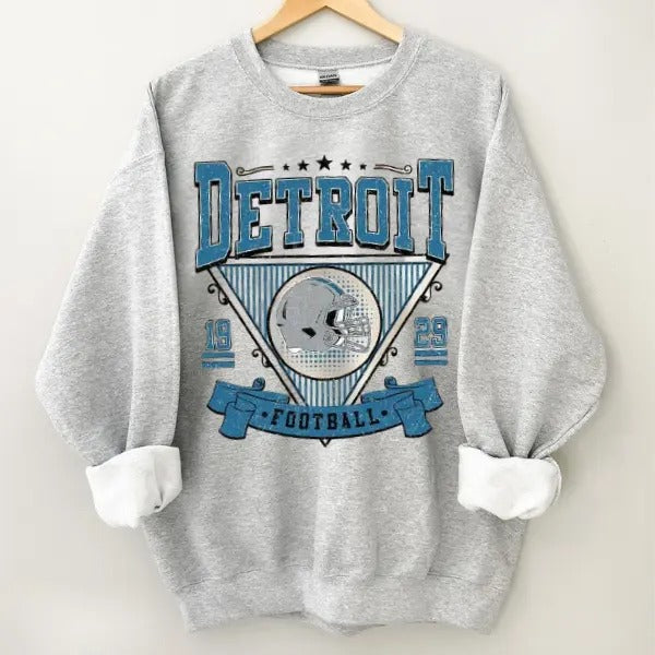 Detroit American Football Team Est 1929 Shirt, Fan Football Shirt Unisex Tshirt Sweatshirt Youth-Tshirt Youth-Sweatshirt Classic Cotton