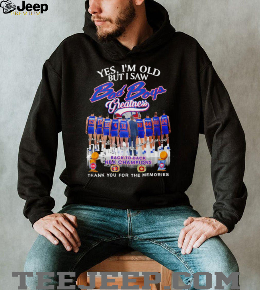 Detroit Bad Boys Greatness Back To Back NBA Champions T Shirt