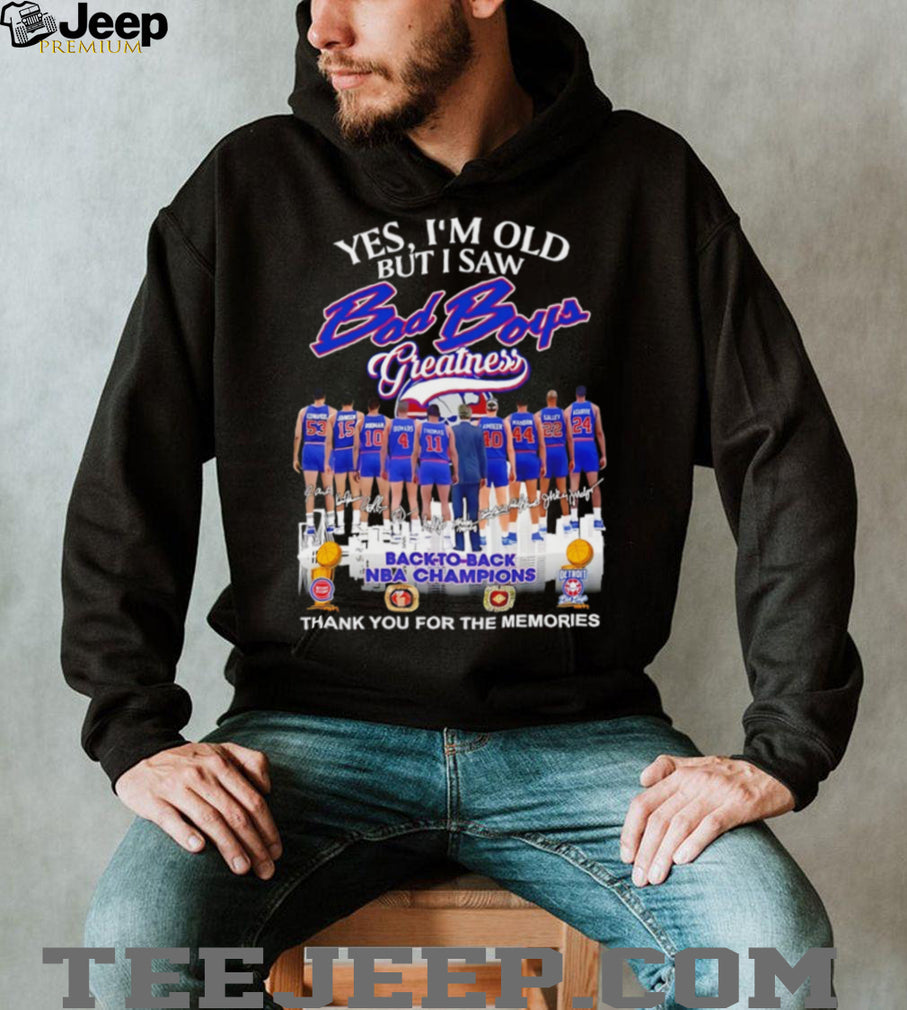 Detroit Bad Boys Greatness Back to Back NBA Champions Tribute T Shirt