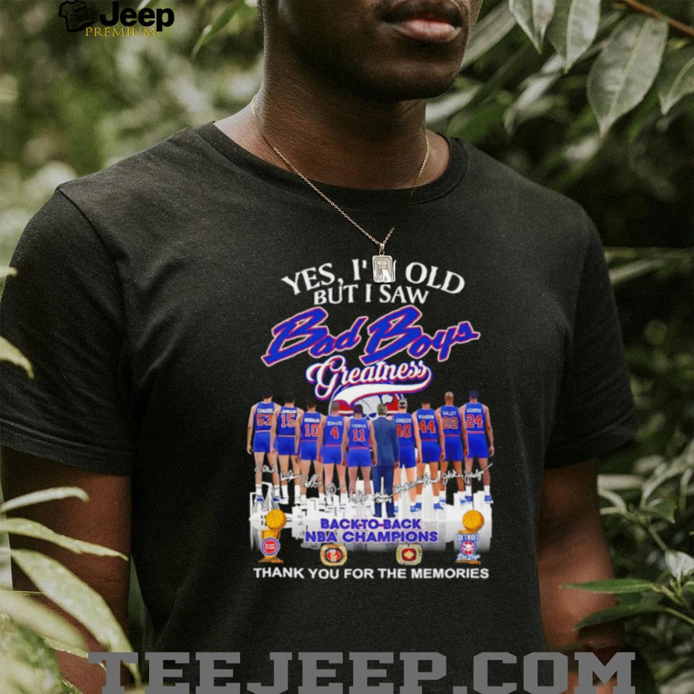 Detroit Bad Boys Greatness Back to Back NBA Champions Tribute T Shirt