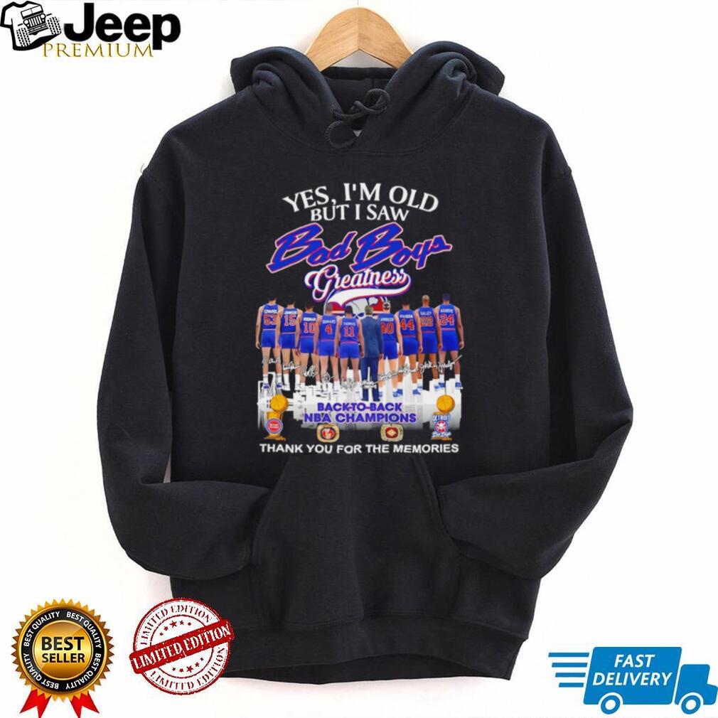 Detroit Bad Boys Greatness Back to Back NBA Champions Tribute T Shirt