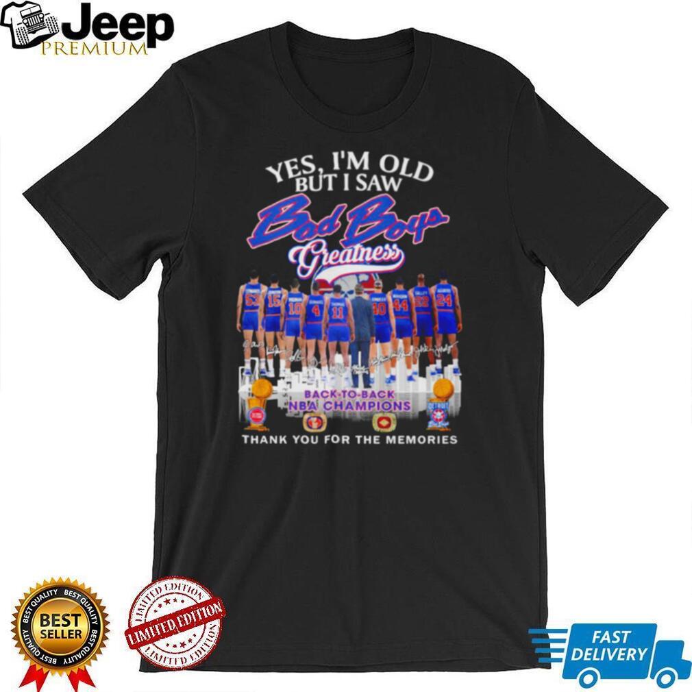 Detroit Bad Boys Greatness T Shirt NBA Back To Back Champions Retro Basketball Fan Apparel