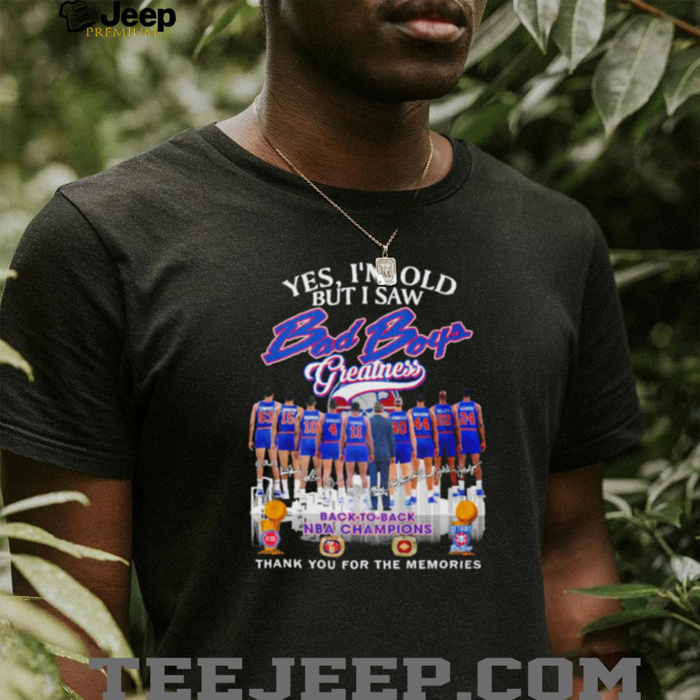 Detroit Bad Boys Greatness T Shirt NBA Back To Back Champions Retro Basketball Fan Apparel