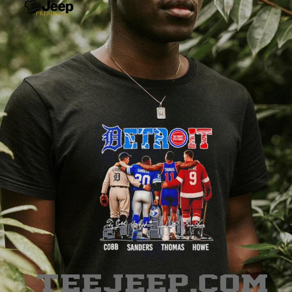 Detroit Cobb Sanders Thomas Howe skyline signature shirt