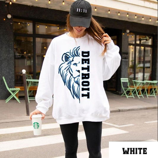 Detroit Football Shirt Lion Football Shirt Retro Detroit Football Shirt Lion Football Gift Detroit Shirt Jared Goff Lions Sweatshirt Womenswear Athletic