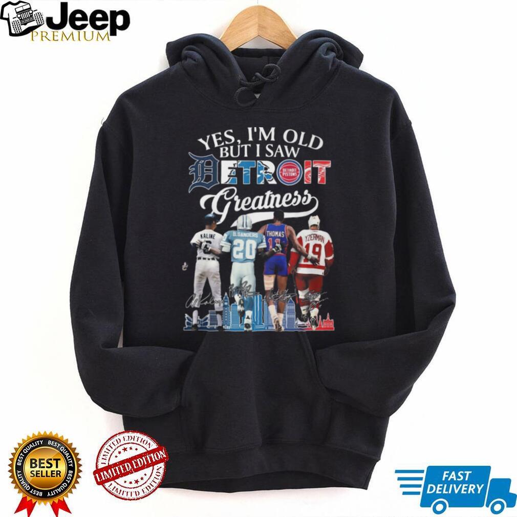 Detroit Greatness Kaline Sanders Thomas Yzerman Legends T Shirt