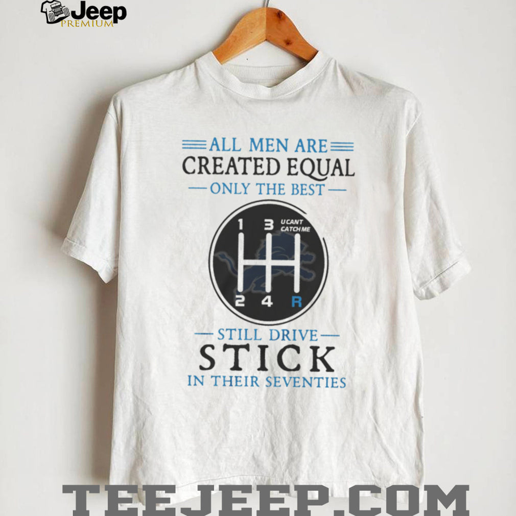 Detroit Lions Funny 70th Birthday Gear Shift Heartbeat Graphic Football T Shirt