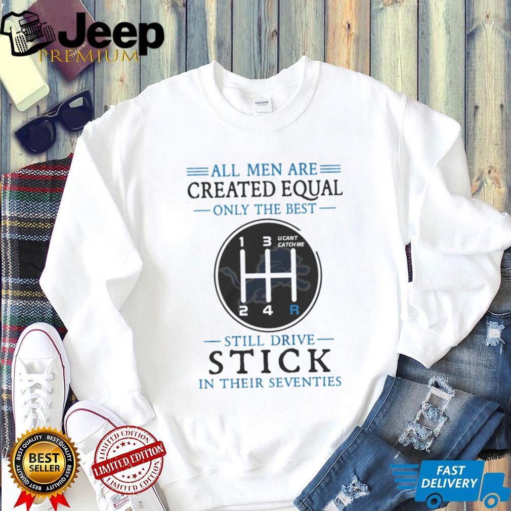 Detroit Lions Funny 70th Birthday Gear Shift Heartbeat Graphic Football T Shirt