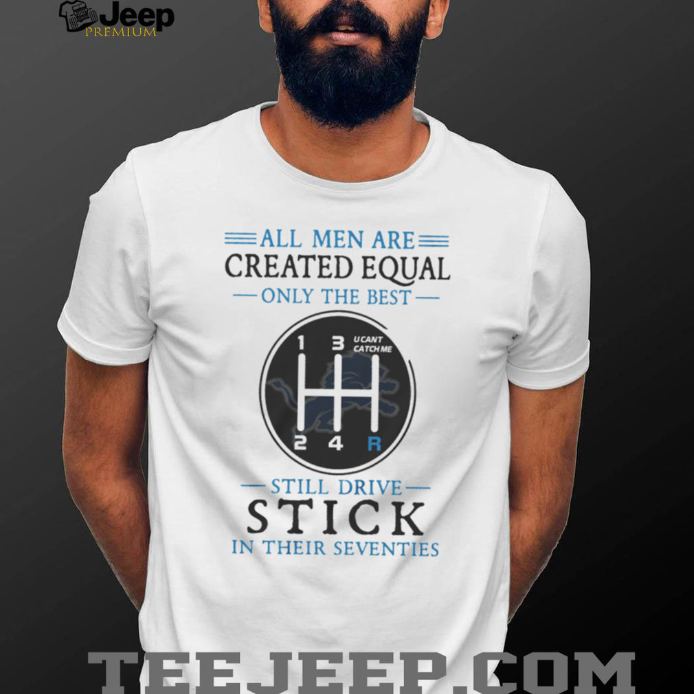 Detroit Lions Funny 70th Birthday Gear Shift Heartbeat Graphic Football T Shirt