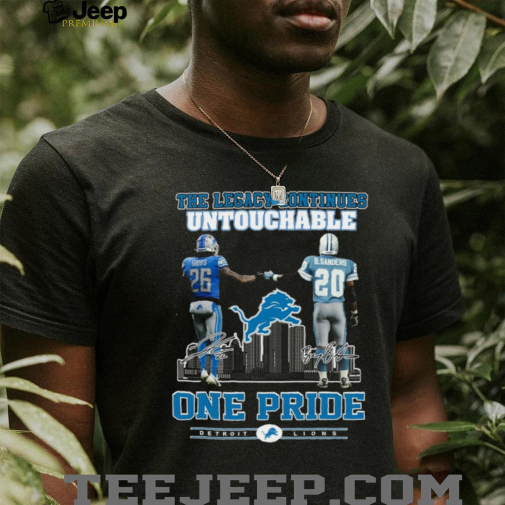 Detroit Lions “The Legacy Continues” Gibbs & Sanders One Pride T Shirt