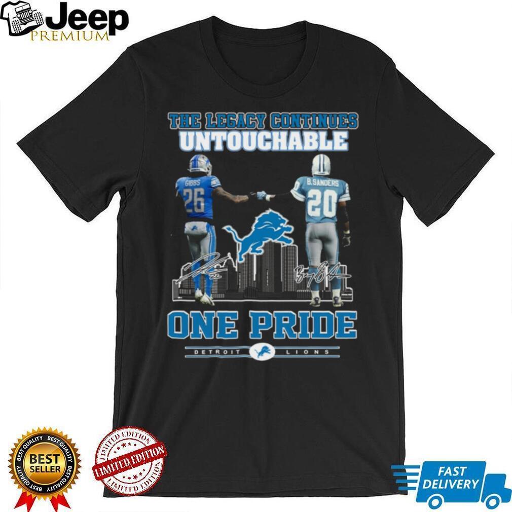 Detroit Lions “The Legacy Continues” Gibbs & Sanders One Pride T Shirt