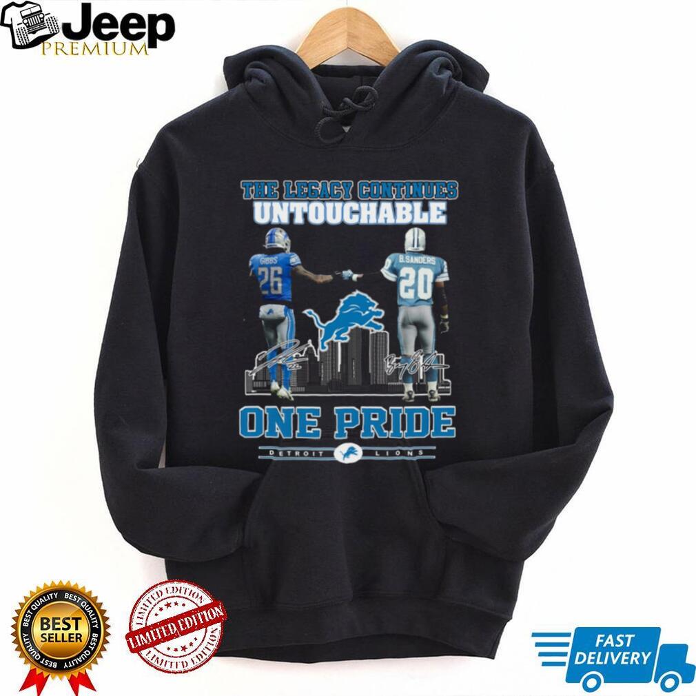 Detroit Lions “The Legacy Continues” Gibbs & Sanders One Pride T Shirt
