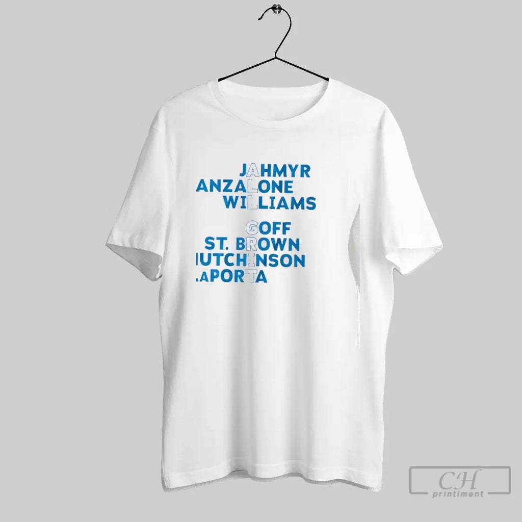 Detroit Lions All Grit Names T Shirt