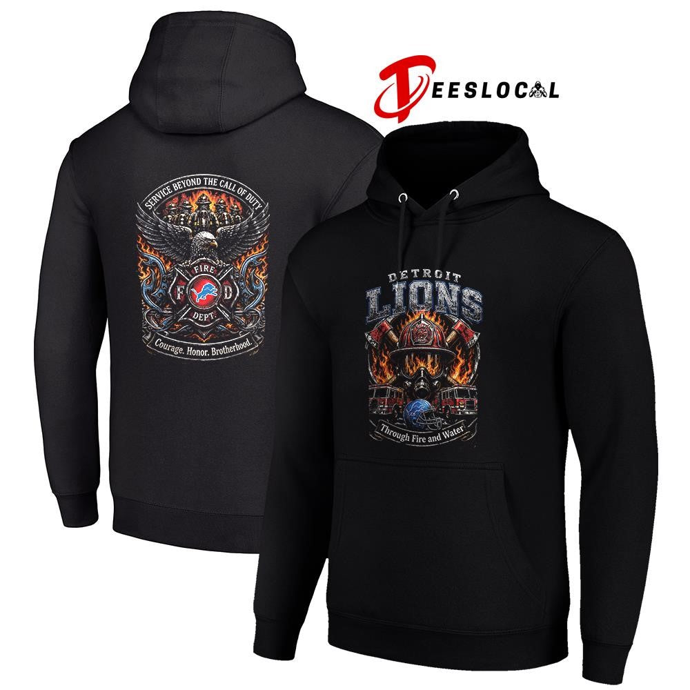 Detroit Lions x through fire and water service beyond the call of duty shirt