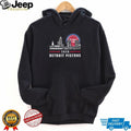 Detroit Pistons 2026 Basketball Team Players Names Skyline Logo Red Blue T Shirt
