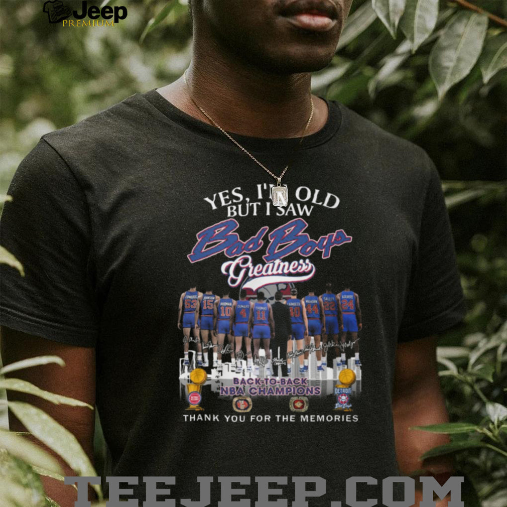 Detroit Pistons “Bad Boys Greatness” Back to Back NBA Champions Memories T Shirt