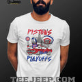 Detroit Pistons Mascot Hooper Muscle Car Playoffs Streetwear T Shirt