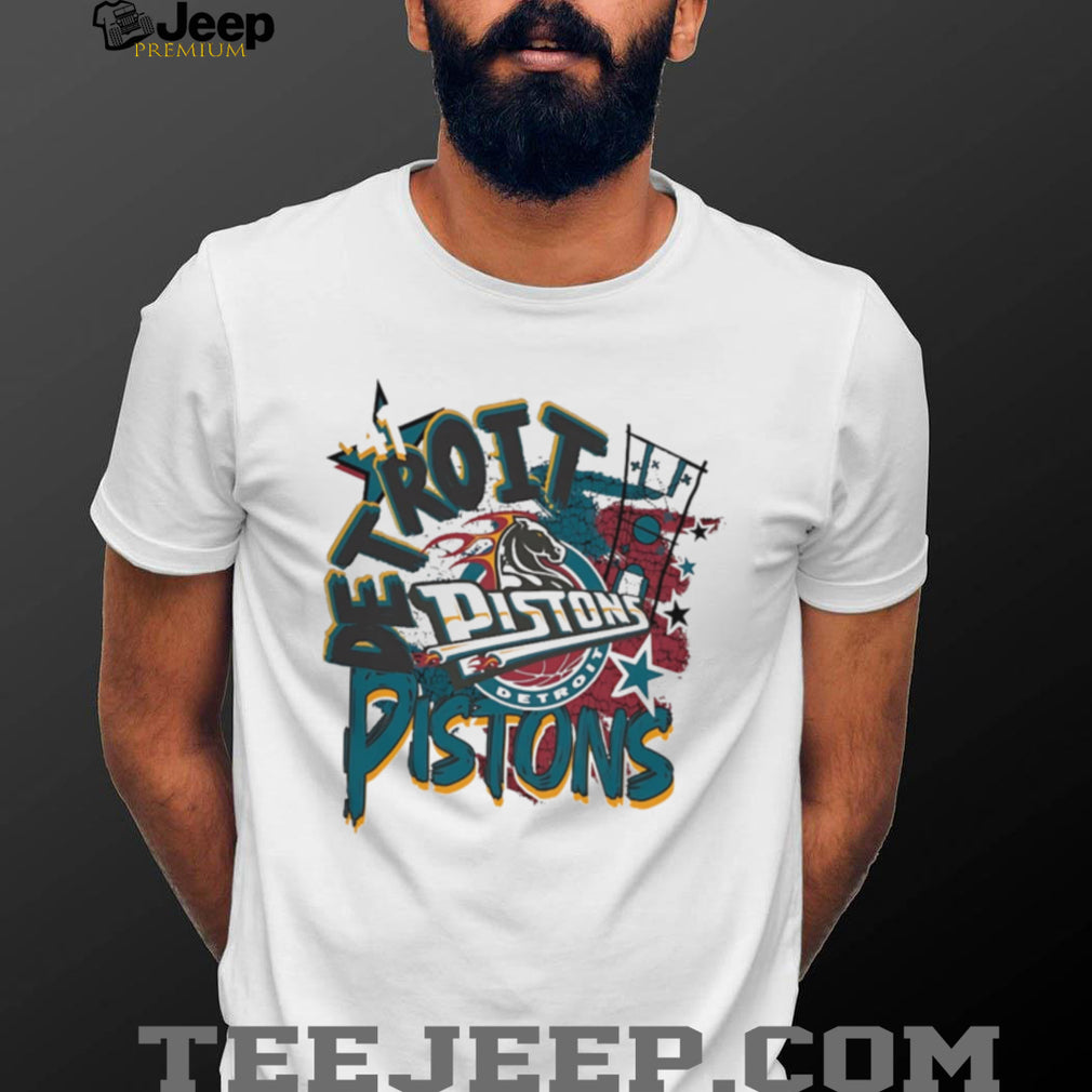 Detroit Pistons Vintage Horse Head Logo Distressed Graphic T Shirt