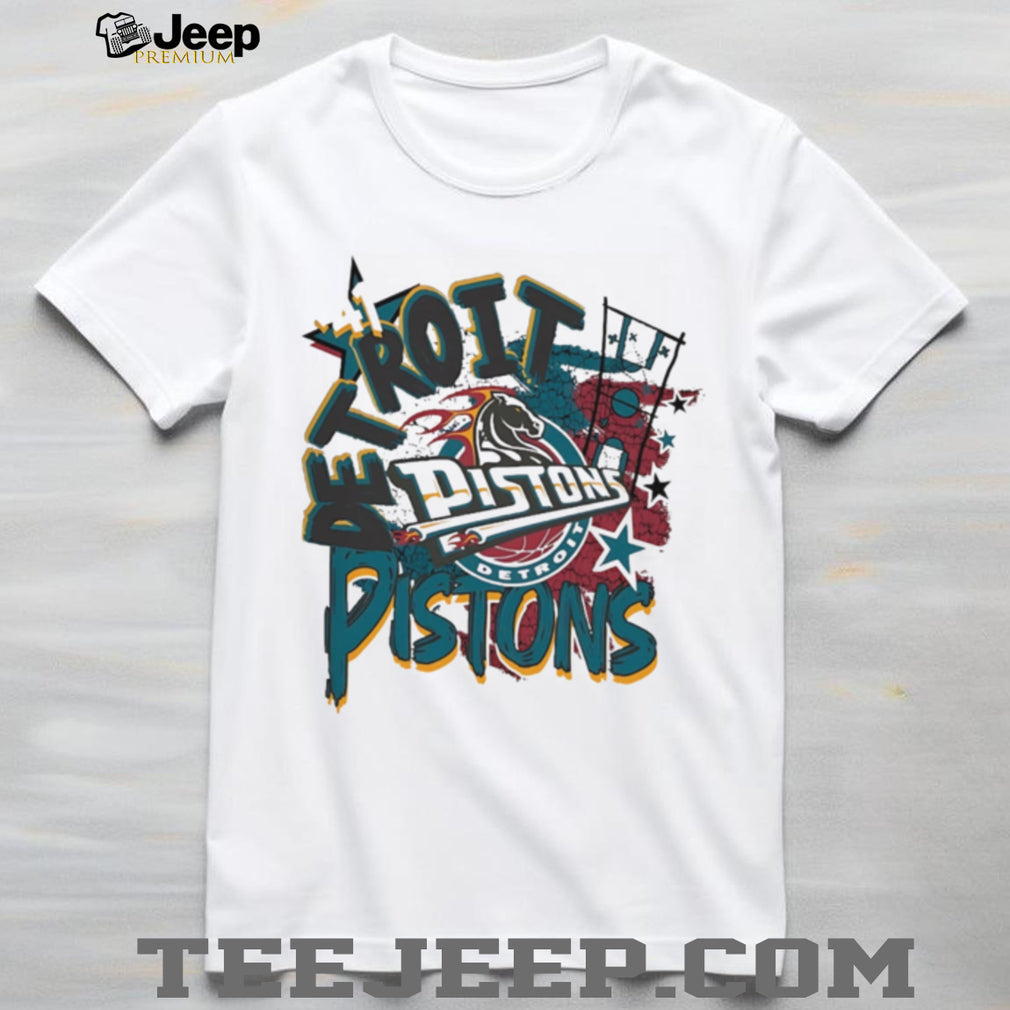 Detroit Pistons Vintage Horse Head Logo Distressed Graphic T Shirt
