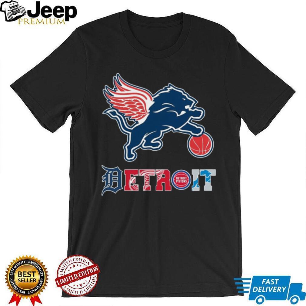 Detroit Sports “City of Champions” Logo Mashup T Shirt