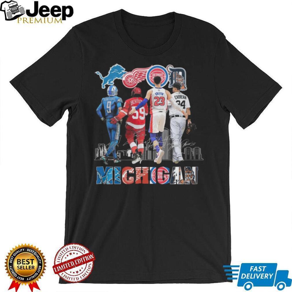 Detroit Sports Legends Signature Series T Shirt Stafford, Bertuzzi, Griffin, Cabrera