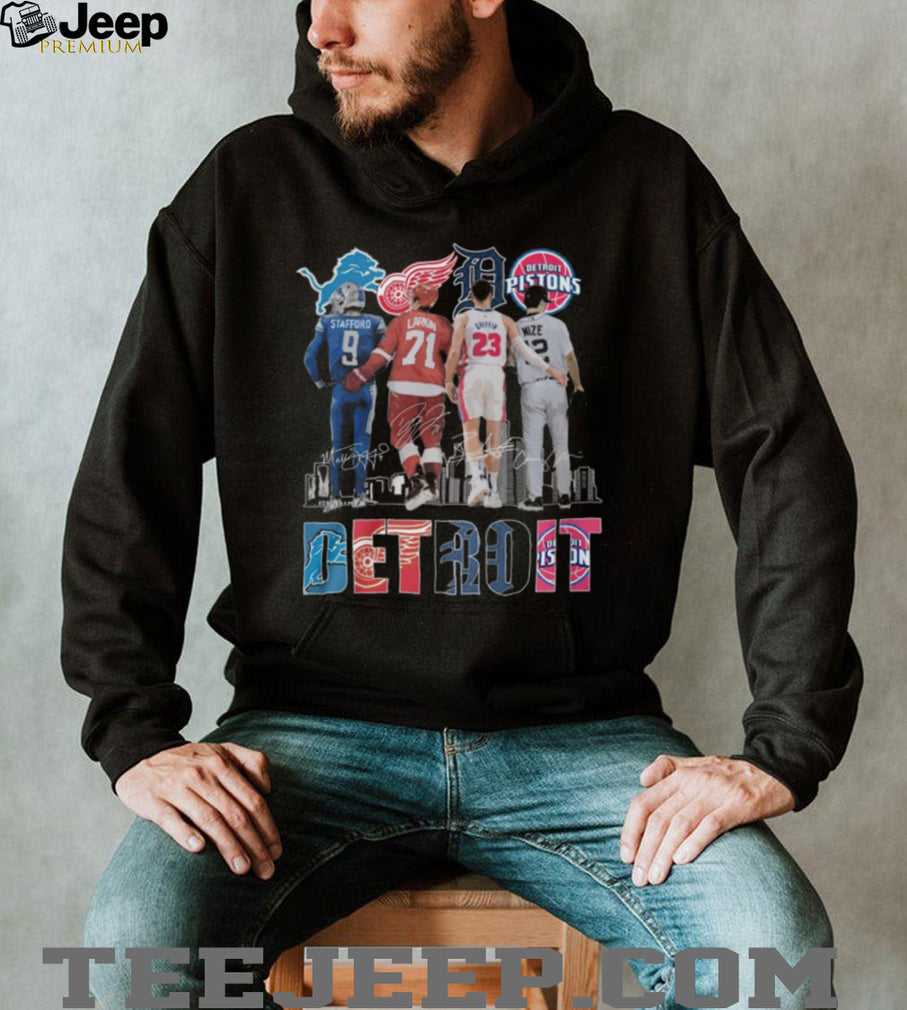 Detroit Sports Stars Skyline Signatures Multi Sport T Shirt