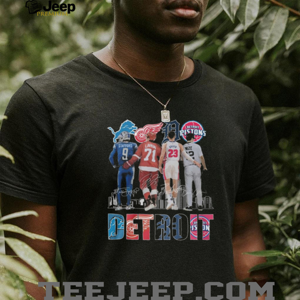 Detroit Sports Stars Skyline Signatures Multi Sport T Shirt