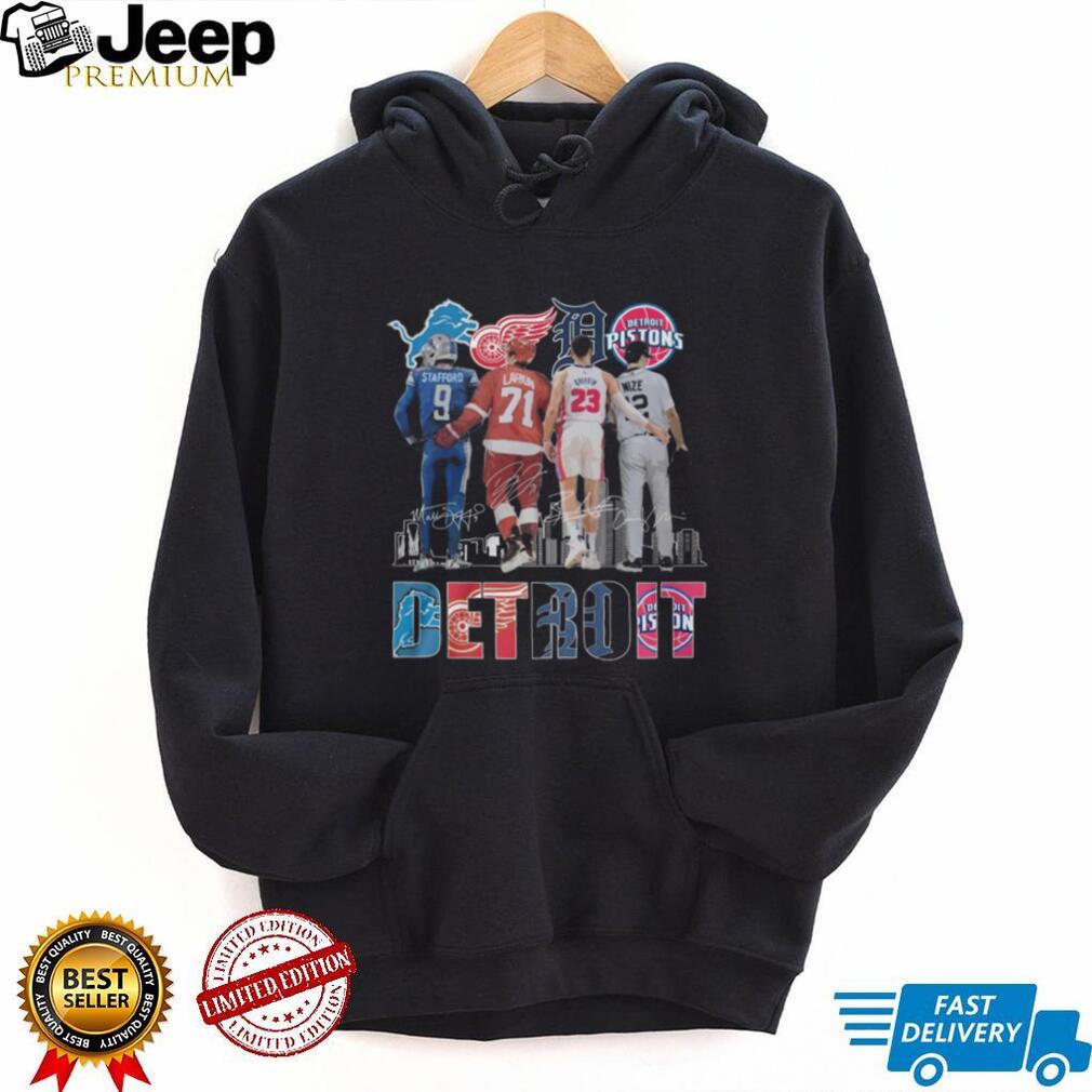 Detroit Sports Stars Skyline Signatures Multi Sport T Shirt