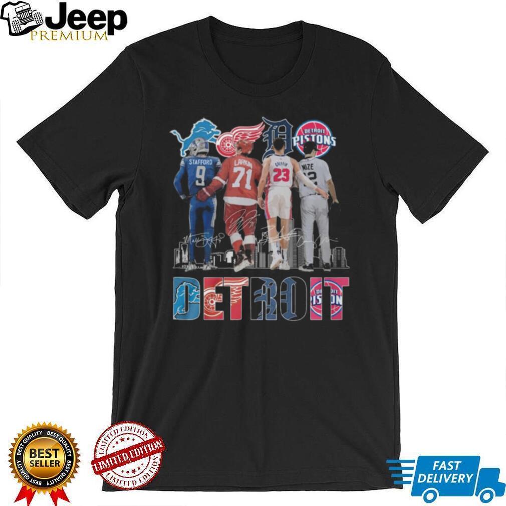 Detroit Sports Stars Skyline Signatures Multi Sport T Shirt