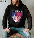 Detroit Sports Teams Shield Tigers Lions Pistons Red Wings Crest T Shirt