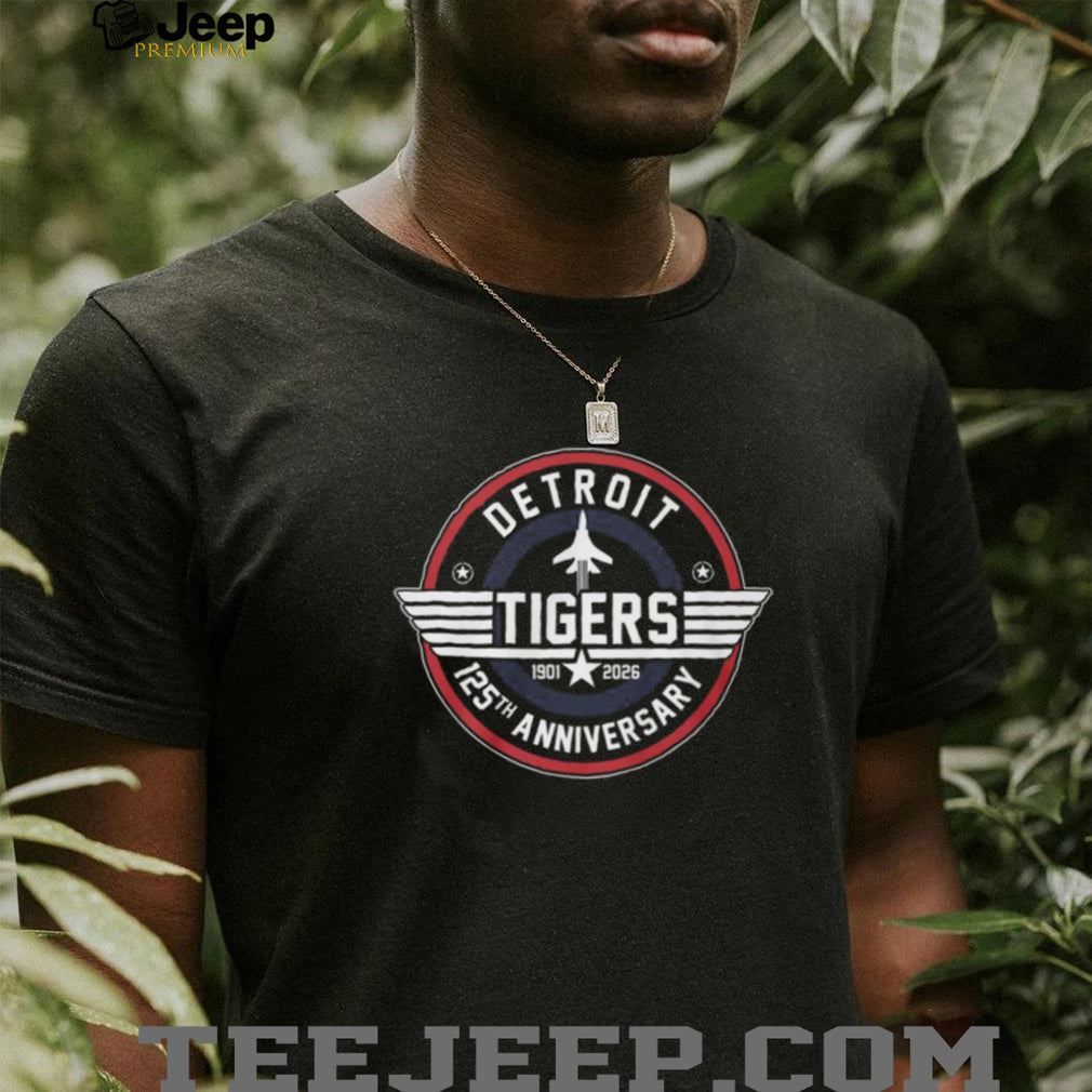 Detroit Tigers 125th Anniversary 1901 2026 Fighter Jet Style Logo T Shirt