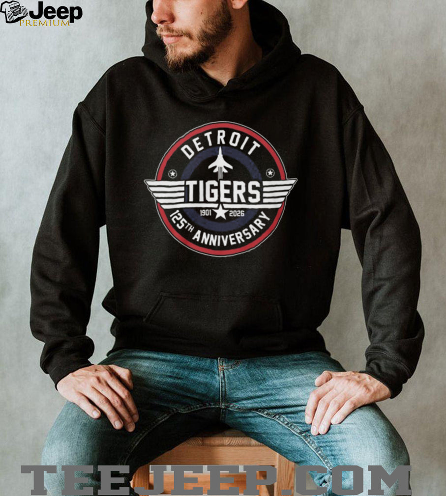 Detroit Tigers 125th Anniversary 1901 2026 Fighter Jet Style Logo T Shirt