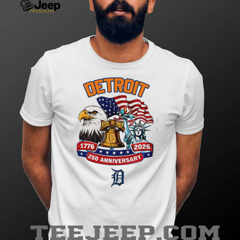 Detroit Tigers 250th Anniversary 1776 2026 Patriotic Baseball Jersey T Shirt