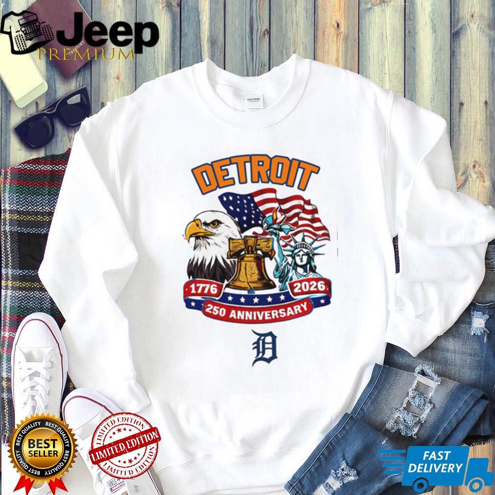 Detroit Tigers 250th Anniversary 1776 2026 Patriotic Baseball Jersey T Shirt