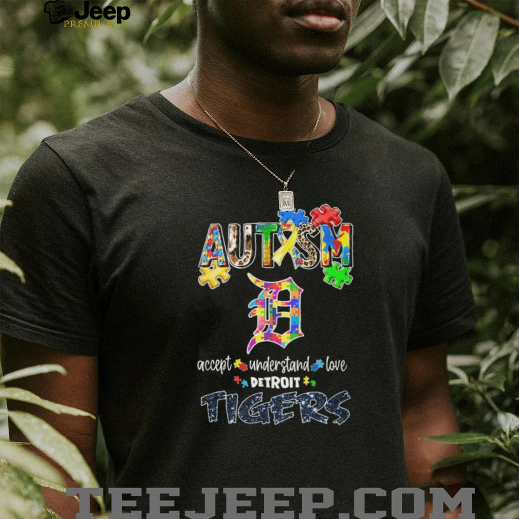 Detroit Tigers Autism Awareness Accept Understand Love Baseball T Shirt