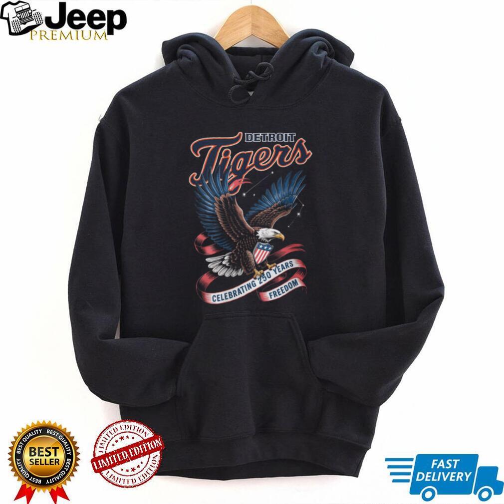 Detroit Tigers Bald Eagle Celebrating Two Hundred Fifty Years Of Freedom Sports T Shirt
