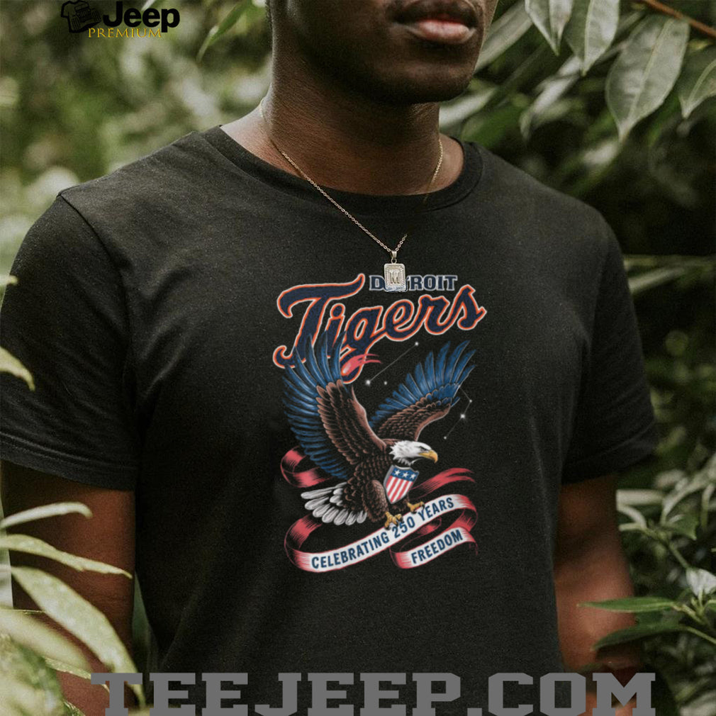 Detroit Tigers Bald Eagle Celebrating Two Hundred Fifty Years Of Freedom Sports T Shirt