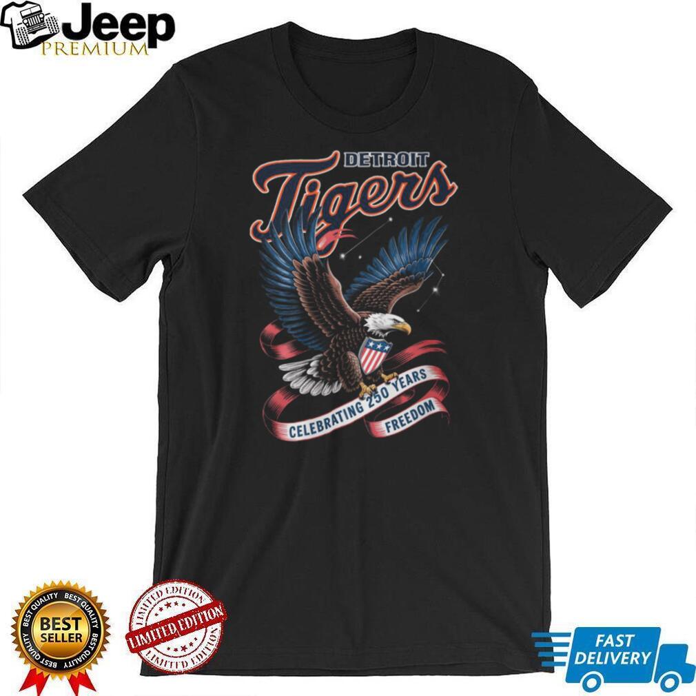 Detroit Tigers Bald Eagle Celebrating Two Hundred Fifty Years Of Freedom Sports T Shirt