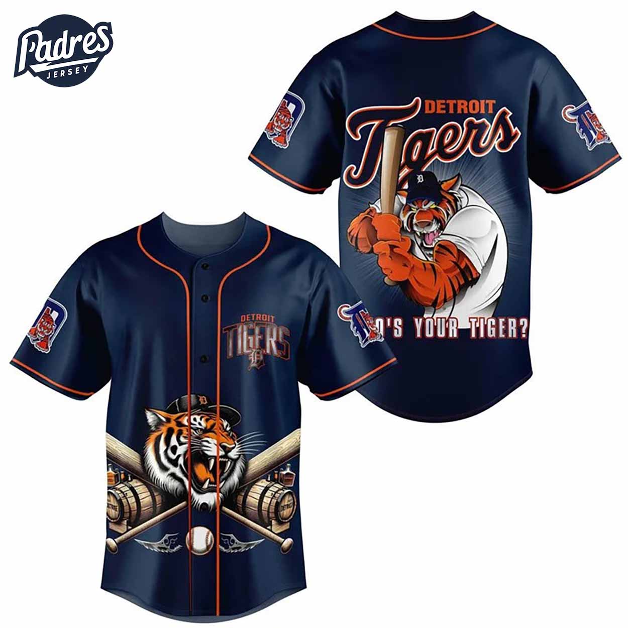 Detroit Tigers Baseball Jersey For MLB - Padres Jersey Oasis: Elevate Your Baseball Style Game T-Shirts,... (Image 1)