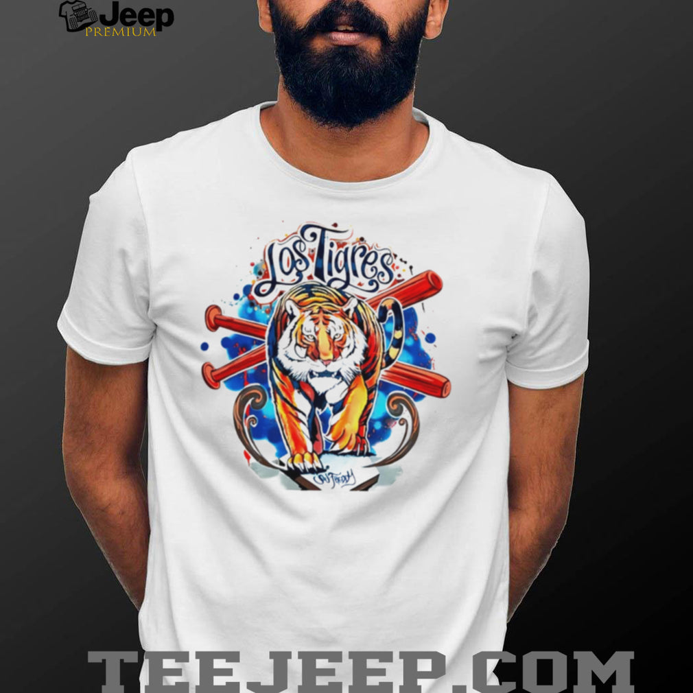 Detroit Tigers Los Tigres Hispanic Heritage Baseball Graphic T Shirt