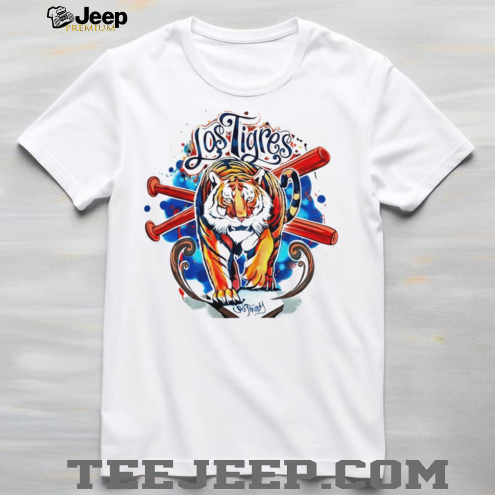 Detroit Tigers Los Tigres Hispanic Heritage Baseball Graphic T Shirt