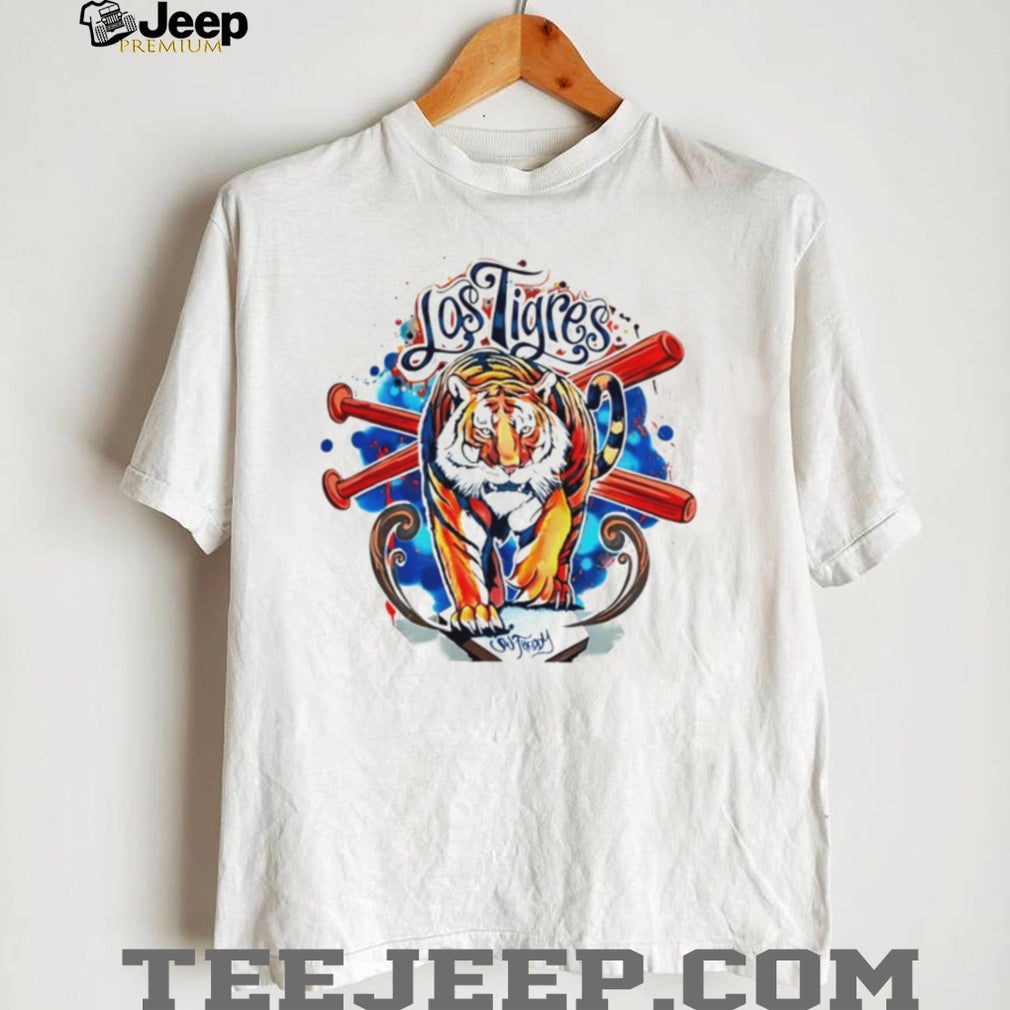 Detroit Tigers Los Tigres Hispanic Heritage Baseball Graphic T Shirt