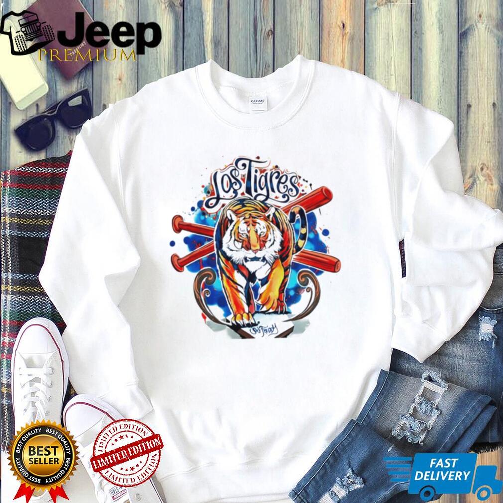 Detroit Tigers Los Tigres Hispanic Heritage Baseball Graphic T Shirt