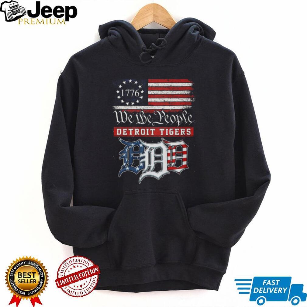 Detroit Tigers We The People 1776 Patriotic American Flag T Shirt