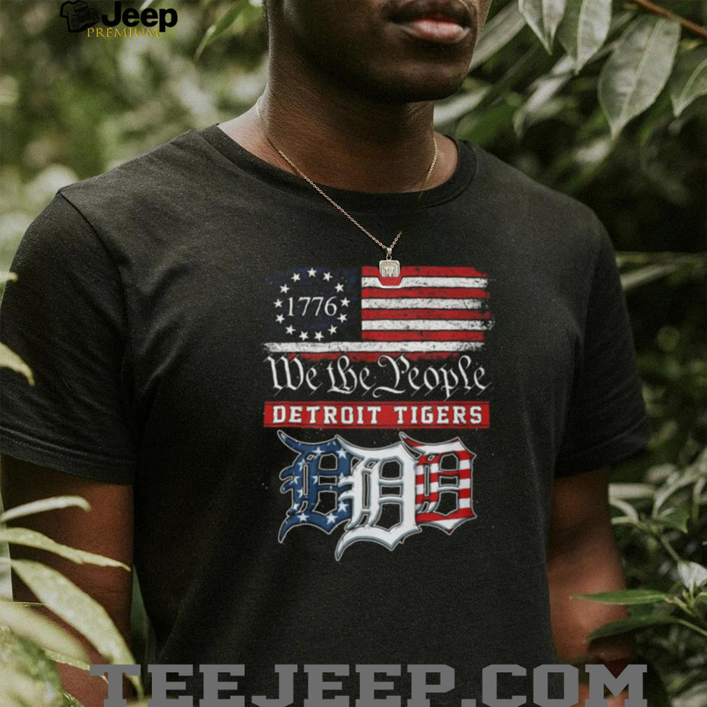 Detroit Tigers We The People 1776 Patriotic American Flag T Shirt