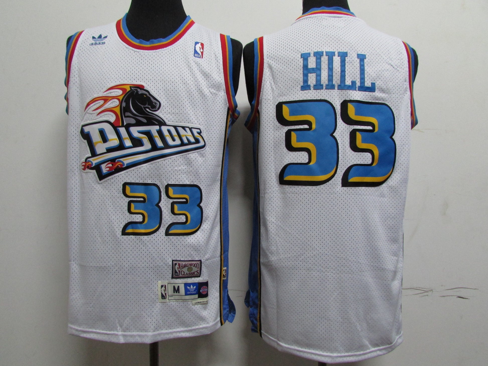 Detroit Pistons #33 Grant Hill Pistons Retro 33 # Hill White